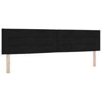 Hoofdbord met hoofdeinde Zwart 200 cm Nep Leer - thumbnail