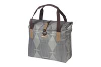 Basil elegance fietsshopper, green pet, waterkerende vouwsluiting, gepolsterde hand/schouderbanden, 20-26l, taupe - thumbnail