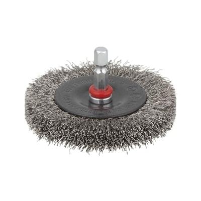 Wolfcraft Draadborstel | RVS | 6-kant schacht | Ø75 x 12mm | 1 stuk - 2711000