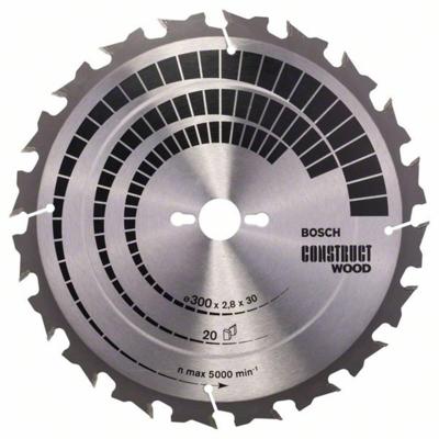 Bosch Accessoires Cirkelzaagblad Construct Wood 300 x 30 x 2,8 mm, 20 1st - 2608640700 Bosch Accessoires Cirkelzaagblad Construct Wood 300 x 30 x 2,8 mm, 20 1st - 2608640700