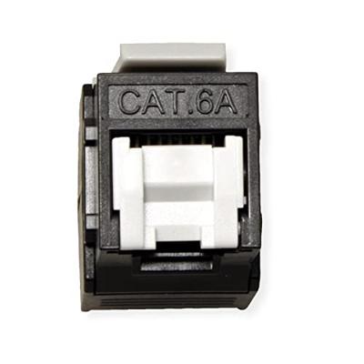 ROLINE Cat.6A (Klasse EA) Keystone, RJ45, niet afgeschermd, zonder gereedschap, zwart ROLINE Cat.6A (Klasse EA) Keystone, RJ45, niet afgeschermd, zonder gereedschap, zwart