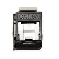 ROLINE Cat.6A (Klasse EA) Keystone, RJ45, niet afgeschermd, zonder gereedschap, zwart - thumbnail