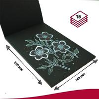 Tombow • black paper din a5 (14,8 x 21 cm), 15 sheets, 250 g/m² (120 lbs), black - thumbnail