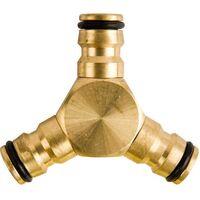 Polet Driewegkoppeling Brass Blister - thumbnail