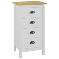 VidaXL Dressoir hill 46x35x80 cm massief grenenhout wit - thumbnail