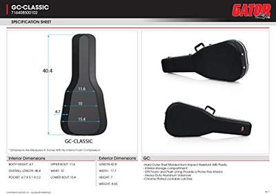 Gator Cases GC-CLASSIC ABS-koffer voor klassieke gitaar Gator Cases GC-CLASSIC ABS-koffer voor klassieke gitaar