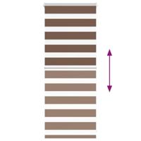VidaXL Zebra rolgordijn 55x100 cm stofbreedte 50,9 cm polyester bruin - thumbnail