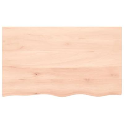 VidaXL Wastafelblad 100x60x(2-4) cm onbehandeld massief hout