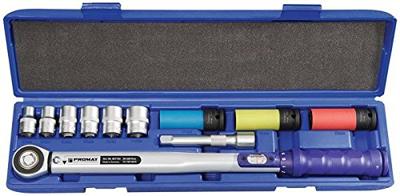 Promat/Tecwerk Momentsleutelset | 12-delig 40 - /200 Nm 1/2? | 9 inzetstukken/verlengstuk | 9 inzetstukken/verlengstuk - 4000821769
