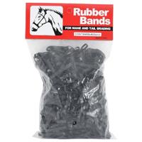 VidaXL Haarelastiekjes paard 500 st silicone zwart - thumbnail