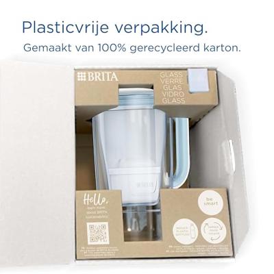 Brita karaffilter in blauw glas omvatte 1 Maxtra Pro All-1 cartridge