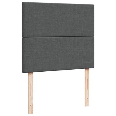 Boxspring met matras stof donkergrijs 120x200 cm - thumbnail