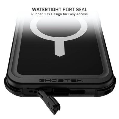 Ghostek Nautical Waterproof MagSafe Case + Belt Swivel Holster Apple iPhone 16 Pro Max Black