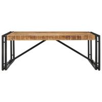 Salontafel 100x100x35 cm massief ruw mangohout - thumbnail
