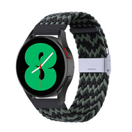 Braided nylon bandje - Groen / zwart - Samsung Galaxy Watch - 46mm / Samsung Gear S3 Braided nylon bandje - Groen / zwart - Samsung Galaxy Watch - 46mm / Samsung Gear S3