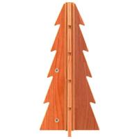 VidaXL Kerstdecoratie kerstboom 49 cm massief grenenhout wasbruin - thumbnail