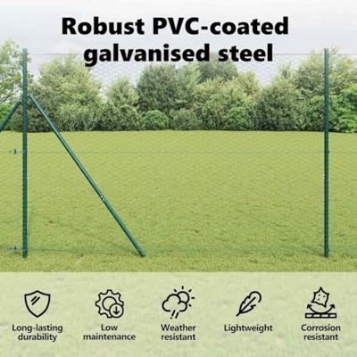 VidaXL Hexagon hek groen 1,6 x 25 m pvc