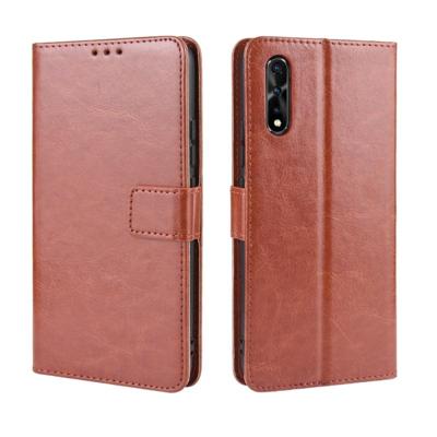 Retro Crazy Horse textuur horizontale Flip lederen case voor vivo iQOO Neo/S1/Y7S/Z5 met houder & kaartsleuven & fotolijstjes (bruin)