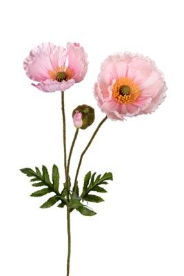 Papaver l76cm roze kunstbloem Louis Maes - Louis maes