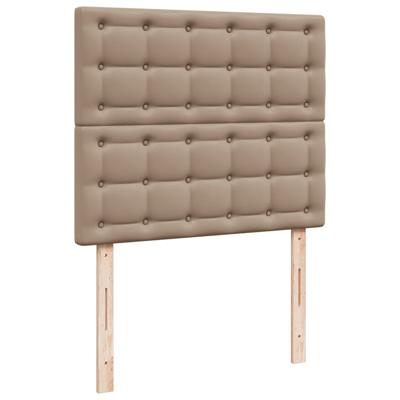 Boxspringbed met matras kunstleer cappuccinokleurig 120x190 cm - thumbnail