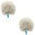 Radius Mini Urchin White (Pair) windscherm voor dasspeldmicrofoons (set van 2) - thumbnail