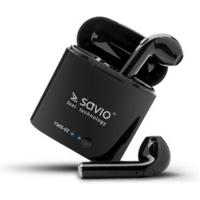 SAVIO TWS-02 Draadloze Bluetooth-hoofdtelefoon, Zwart - thumbnail
