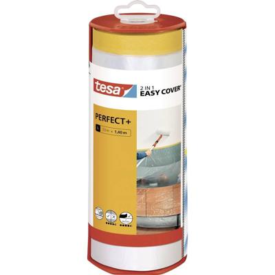 tesa Easy Cover Perfect+ 56571-00000-00 Afdekfolie Geel, Transparant (l x b) 33 m x 1.40 m 1 stuk(s) tesa Easy Cover Perfect+ 56571-00000-00 Afdekfolie Geel, Transparant (l x b) 33 m x 1.40 m 1 stuk(s)