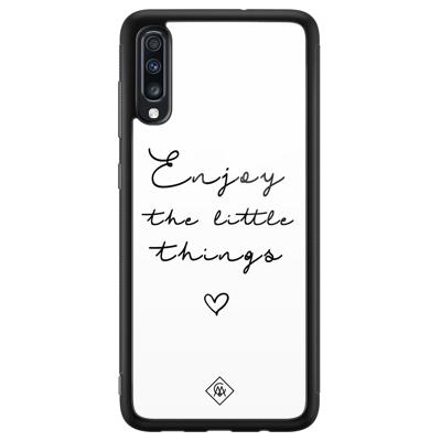 Samsung Galaxy A50 glazen hardcase - Enjoy life Samsung Galaxy A50 glazen hardcase - Enjoy life