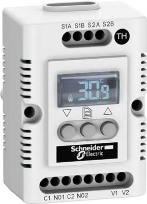 Schneider Electric Schakelkastthermostaat NSYCCOTH230VID 240 V/AC (l x b x h) 44 x 56 x 85 mm 1 stuk(s) Schneider Electric Schakelkastthermostaat NSYCCOTH230VID 240 V/AC (l x b x h) 44 x 56 x 85 mm 1 stuk(s)