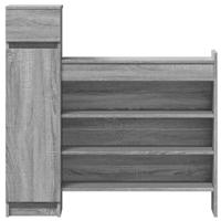 Schoenenkast 100,5x28x100 cm bewerkt hout grijs sonoma eiken - thumbnail