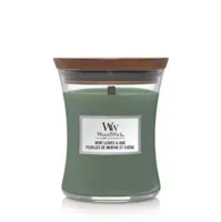 Woodwick Mint Leaves & Oak Medium Candle - thumbnail