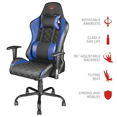 Trust GXT 707 RESTO Gaming stoel Blauw