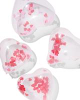 HEMA Confettiballonnen 30cm hart - 6 stuks (rood) - thumbnail