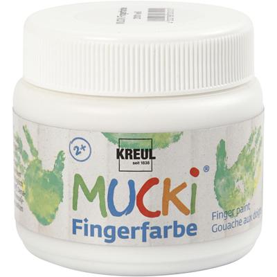 Creativ Company Mucki vingerverf, wit, 150 ml/ 1 doosje