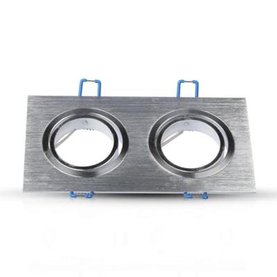 Mallorca Dubbel LED Inbouwspot - Kantelbaar armatuur - 91x180 mm - GU10 Fitting incl. lamphouder - Vierkant - IP20 voor binnen - RVS Mallorca Dubbel LED Inbouwspot - Kantelbaar armatuur - 91x180 mm - GU10 Fitting incl. lamphouder - Vierkant - IP20 voor binnen - RVS