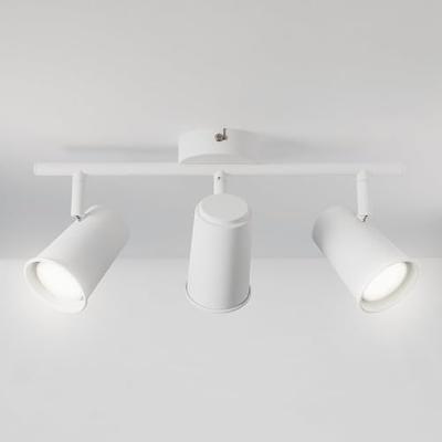 Riga - LED plafondlamp - 12 Watt 1200 Lumen - 3 spots - 6500K Neutraal wit - Draaibaar en dimbaar - GU10 - Kantelbaar - Plafondspot - IP20 Voor binnen - Wit