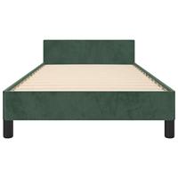 Bedframe zonder matras 100x200 cm fluweel donkergroen - thumbnail