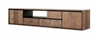 DTP Home Zwevend TV-meubel 'Metropole' Teakhout, 195cm - thumbnail