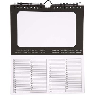 Creativ Company Internationale verjaardagskalender, afm 19x23 cm, gatgrootte 15,3x9,2 cm, 180 gr, 5 stuk/ 1 doos