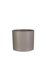 Mica Decorations Bloempot - taupe - keramiek - 23 x 21 cm - thumbnail