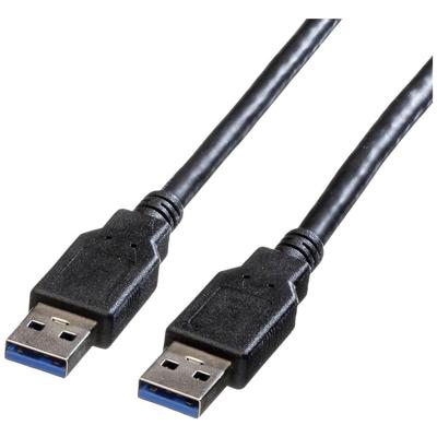 ROLINE USB 3.2 Gen 1 kabel, type A-A, zwart, 3 m