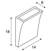 SLV 1000340 LED-buitenlamp (wand) Wit - thumbnail