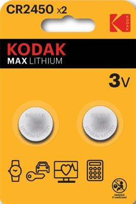 Kodak CR2450 lithium knoopcel batterij blister(2) - 3241090
