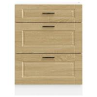 Keuken onderkast Porto bewerkt hout sonoma eikenkleurig - thumbnail