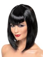 Vampier pruik zwart - thumbnail