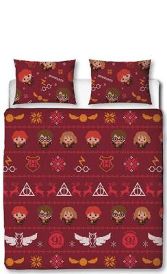 Harry Potter iconen Dekbedovertrek tweepersoons rood 200 x 200 cm Harry Potter iconen Dekbedovertrek tweepersoons rood 200 x 200 cm
