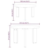 Koffietafel Set 2 pcs Wit 47.5 x 47.5 x 27 cm - thumbnail