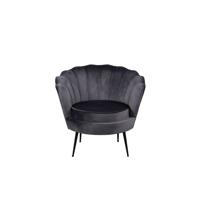 Nohr Fauteuil 'Yoni' Velvet, kleur Donkergrijs - thumbnail