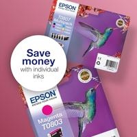 Epson T0805 Colibri inktcartridge licht cyaan - thumbnail