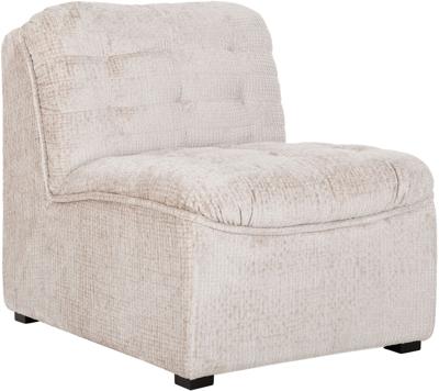 MUST Living Fauteuil 'Liberty' Grof Velvet, kleur Naturel